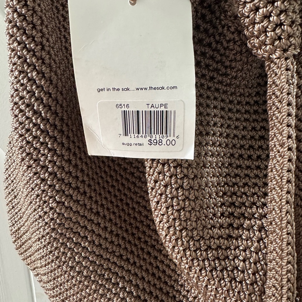 The Sak Hand-Crochet Brown Large Drawstring Backpack - Picture 4 of 4